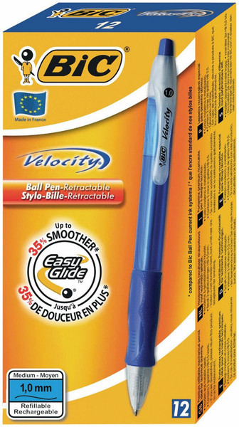 BIC 8291541 Clip-on retractable ballpoint pen Blau 12Stück(e) Kugelschreiber