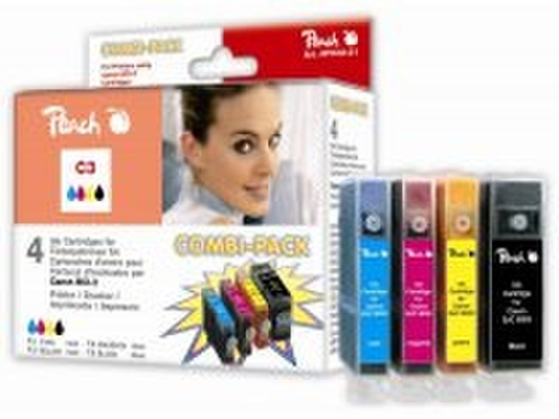 Peach Ink Cartridge Combi Pack C3 black,cyan,magenta,yellow ink cartridge