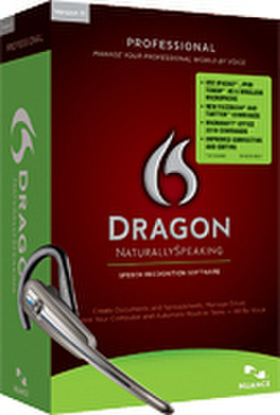 Nuance Dragon NaturallySpeaking 11 Professional Wireless