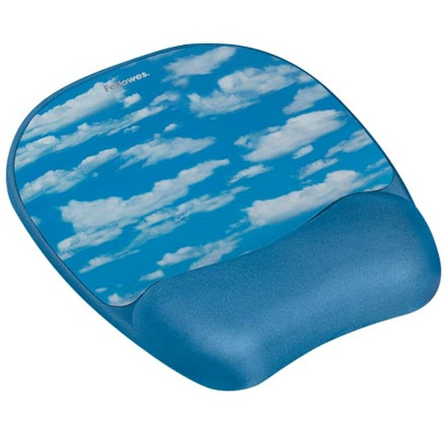 Fellowes Memory Foam Mouse Pad & Wrist Rest Clouds Синий коврик для мышки