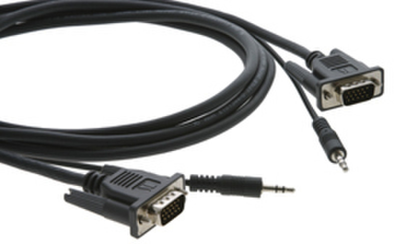 Kramer Electronics 15-pin HD + 3.5mm Audio Micro Cable 7.6m VGA (D-Sub) + 3.5mm VGA (D-Sub) + 3.5mm Schwarz
