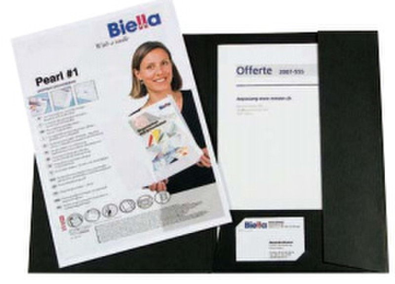 Biella 186 401.02 Papier Schwarz Aktendeckel