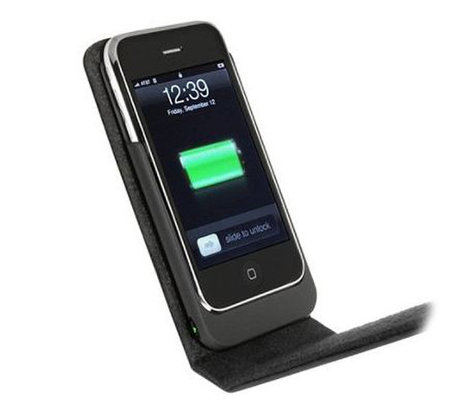 Monster Cable Leather Charging Case f/ iPhone 3G/3GS Flip case Black