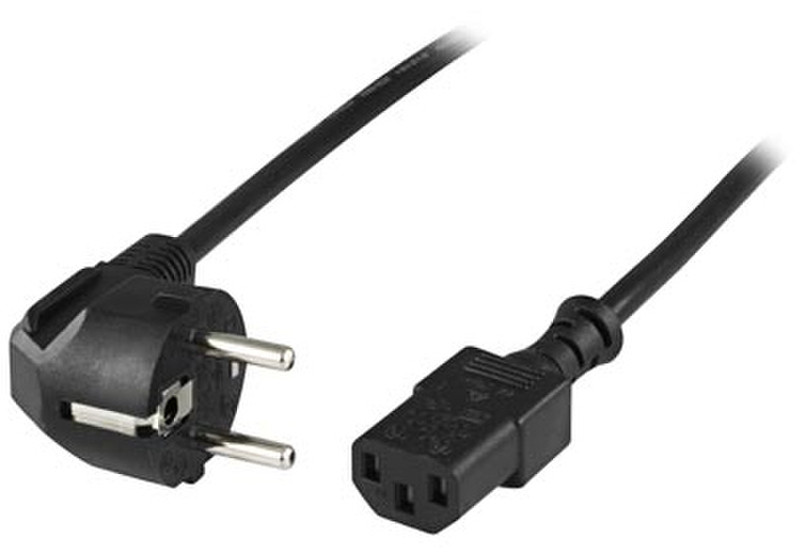 Deltaco DEL-111A 10m Black power cable