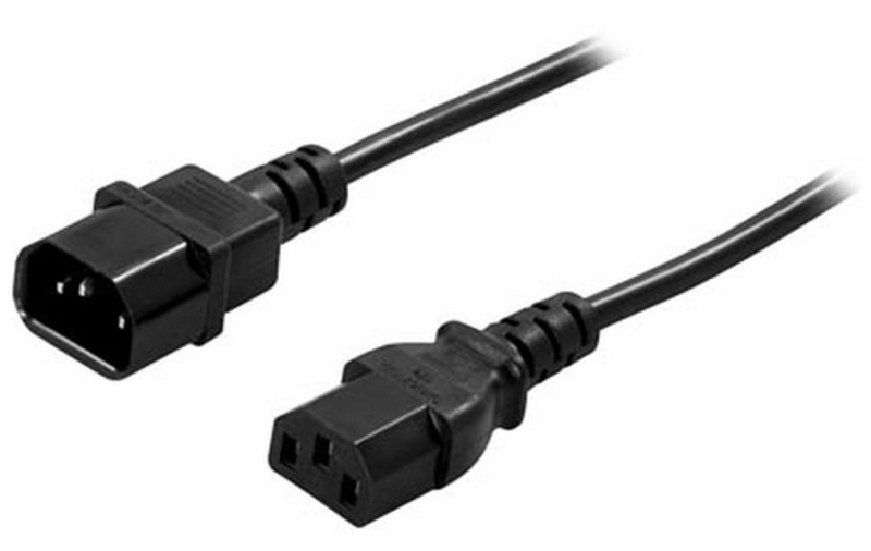 Deltaco DEL-112 1m Black power cable