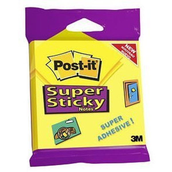 Post-It Super Sticky Notes, 100 x 100 mm Gelb 75Stück(e) selbstklebendes Etikett