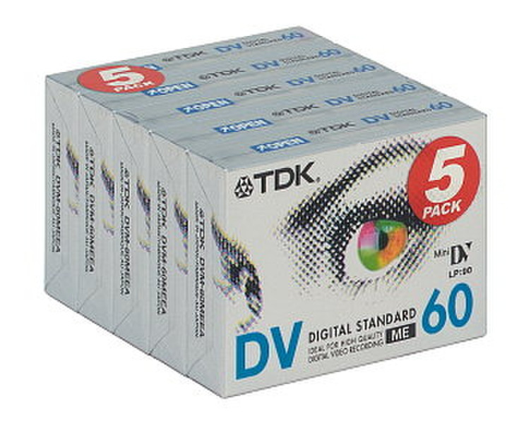 TDK DVM-60ME (5 Pack) Mini DV 60min 5pc(s)