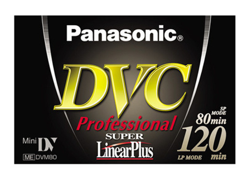 Panasonic MiniDV Camera Tape AY-DVM 80 YE MiniDV blank video tape