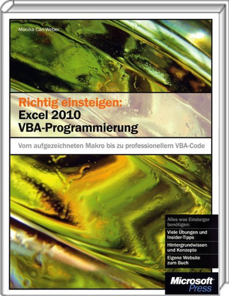 Microsoft Richtig einsteigen: Excel 2010 VBA-Programmierung 319pages German software manual