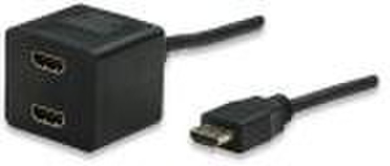 IC Intracom Video Splitter Cable 0.3m HDMI HDMI Schwarz
