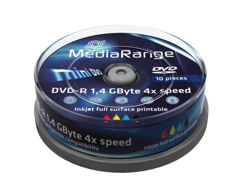 MediaRange MR430 1.4GB DVD-R 10Stück(e) DVD-Rohling