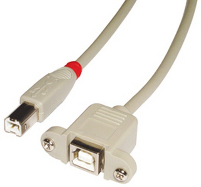 Lindy 31801 1m USB B USB B Grau USB Kabel