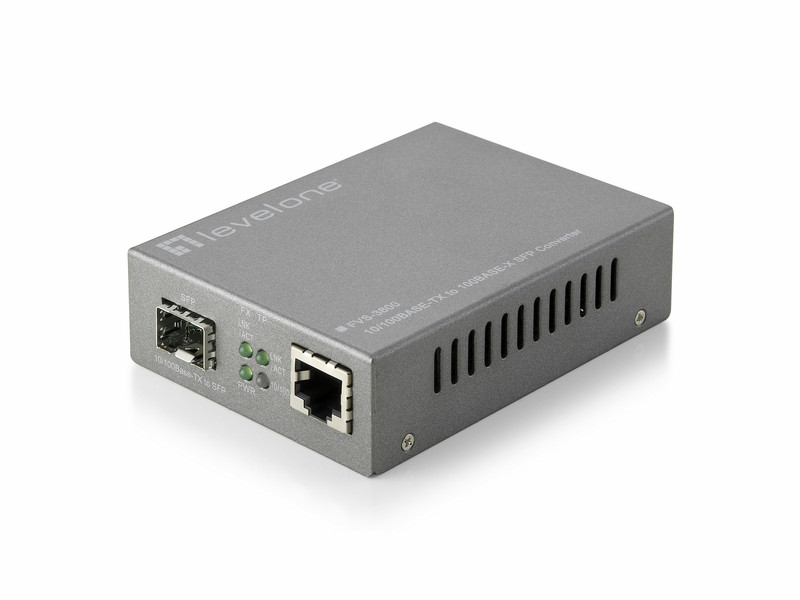 LevelOne FVS-3800 100Mbit/s Grau Netzwerk Medienkonverter