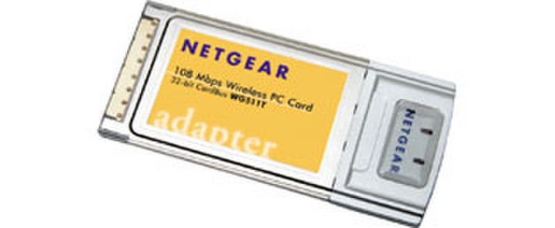 Netgear WG511T 108Mbps Wless PCCard Internal 108Mbit/s networking card