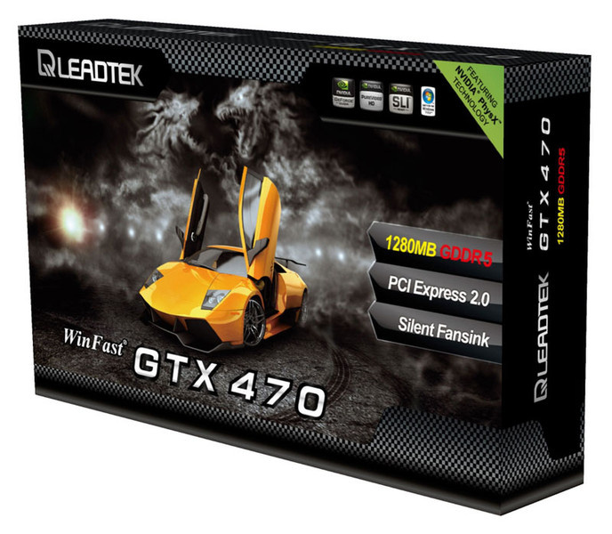Leadtek WinFast GTX 470 GeForce GTX 470 1.25GB GDDR5 graphics card