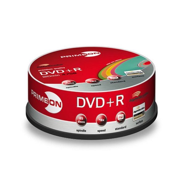 Primeon 02-100-228 4.7GB DVD+R 25pc(s) blank DVD