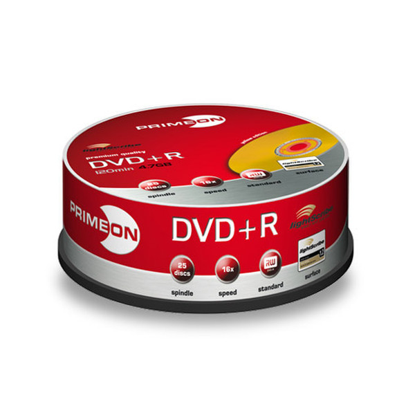 Primeon 02-100-229 4.7GB DVD+R 25pc(s) blank DVD