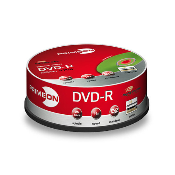 Primeon 02-100-031 4.7GB DVD-R 25pc(s) blank DVD