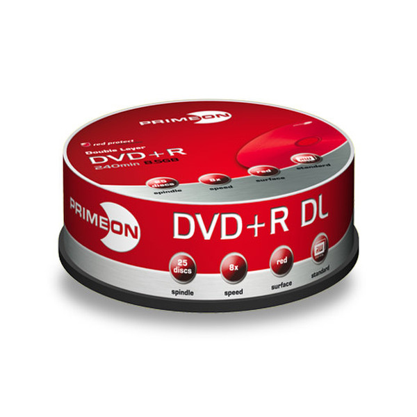 Primeon 02-100-514 8.5GB DVD+R DL 25pc(s) blank DVD