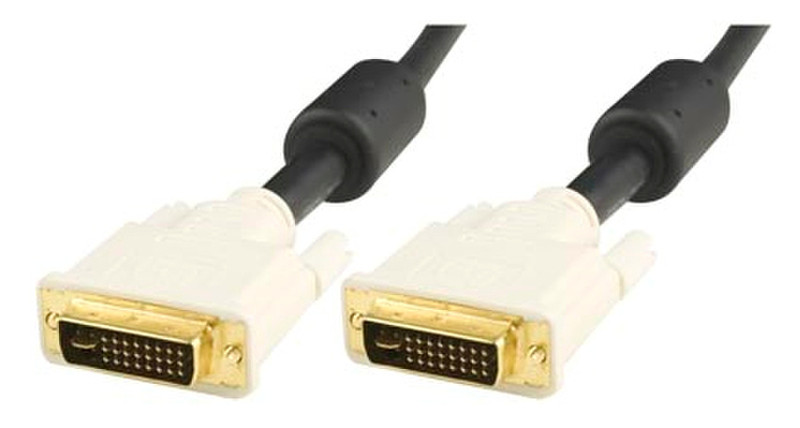 Deltaco DVI-620A-K 2m DVI-I DVI-I Black,White DVI cable