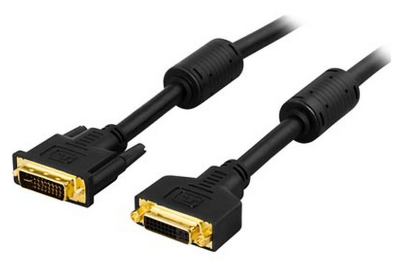 Deltaco DVI-622B 3m DVI-I DVI-I Black DVI cable