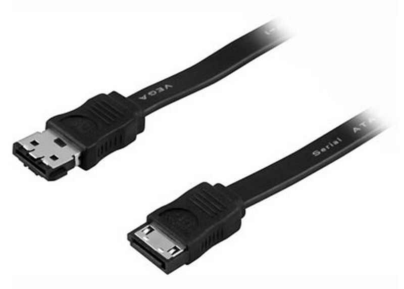 Deltaco ESATA-113 0.5m SATA eSATA Black SATA cable