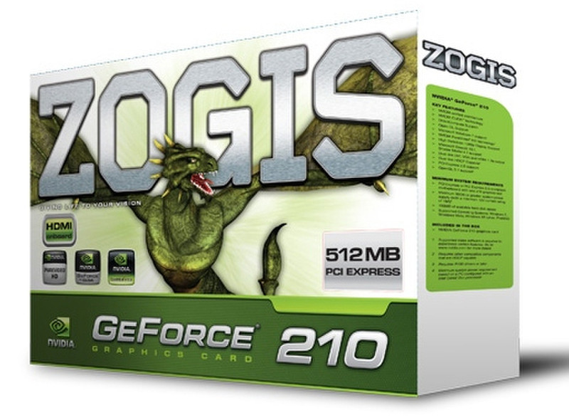 Zogis GeForce 210 GeForce 210 GDDR2 Grafikkarte