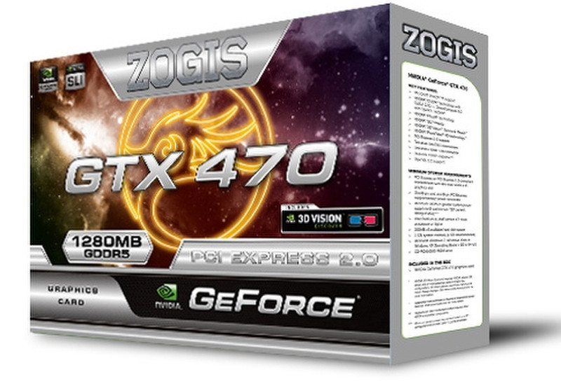 Zogis GeForce GTX470 GeForce GTX 470 1.25GB GDDR5 graphics card