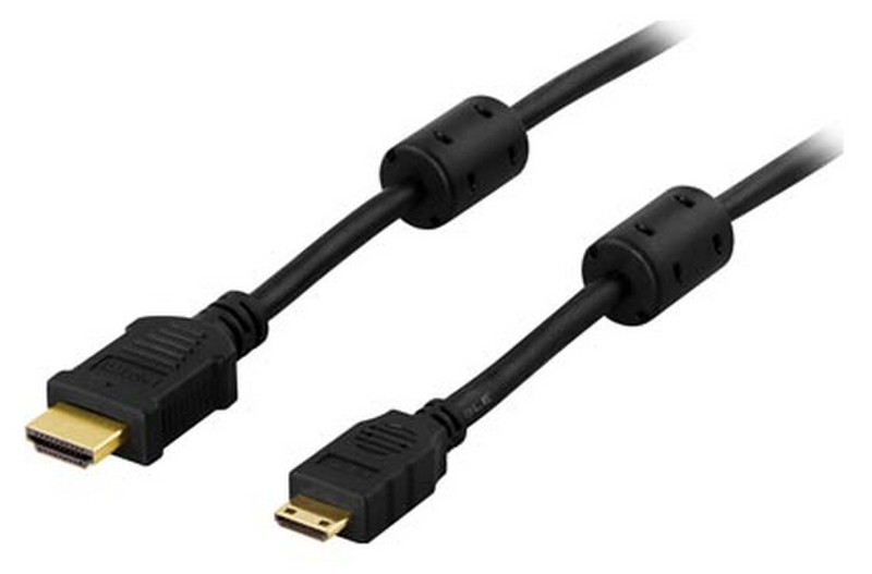 Deltaco HDMI-151 1м HDMI Mini-HDMI Черный HDMI кабель