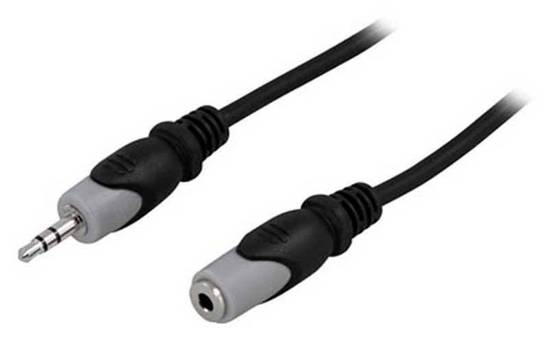 Deltaco MM-161 3м 3.5mm Черный, Серый аудио кабель