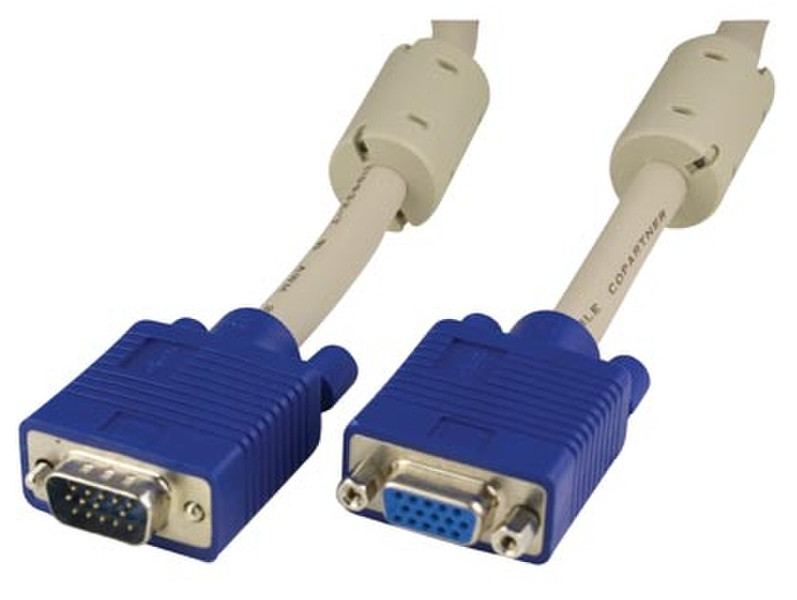 Deltaco RGB-6C 10м VGA (D-Sub) VGA (D-Sub) Синий, Белый VGA кабель