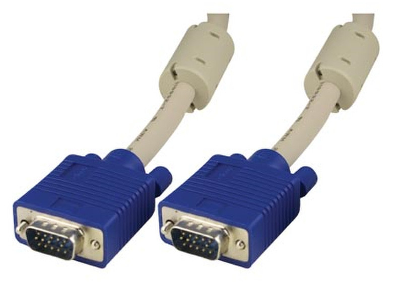 Deltaco RGB-8 2м VGA (D-Sub) VGA (D-Sub) Синий, Белый VGA кабель