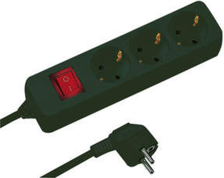 REV 512371555 3AC outlet(s) 250V 1.4m Black surge protector