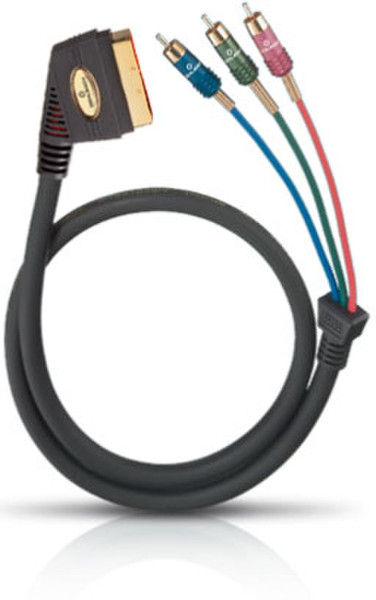OEHLBACH 22351 2м SCART (21-pin) 3 x RCA Черный адаптер для видео кабеля