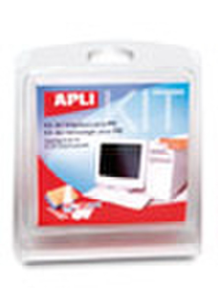 APLI 11639 LCD / TFT / Plasma Equipment cleansing wet/dry cloths & liquid Reinigungskit
