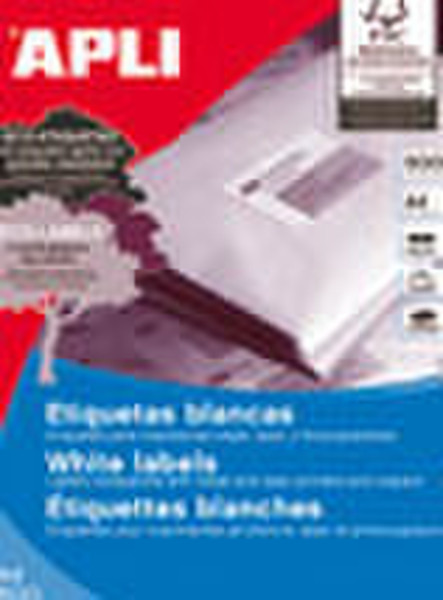 APLI 01781 Белый наклейка для принтеров