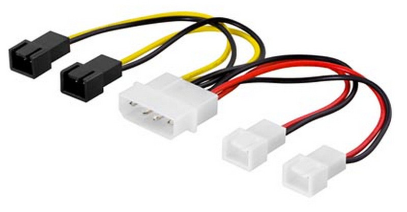 Deltaco SSI-38 4-polig 4 x 3-pin Schwarz, Rot, Weiß, Gelb Kabelschnittstellen-/adapter
