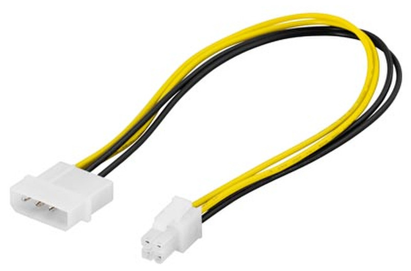 Deltaco SSI-40 4-pin ATX12V (P4) Черный, Белый, Желтый кабельный разъем/переходник