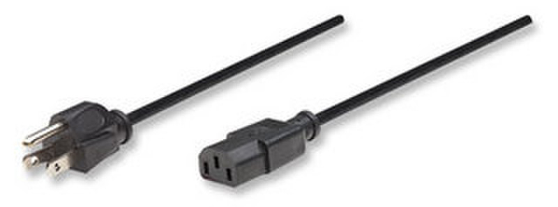 Manhattan 300179 1.8m Black power cable