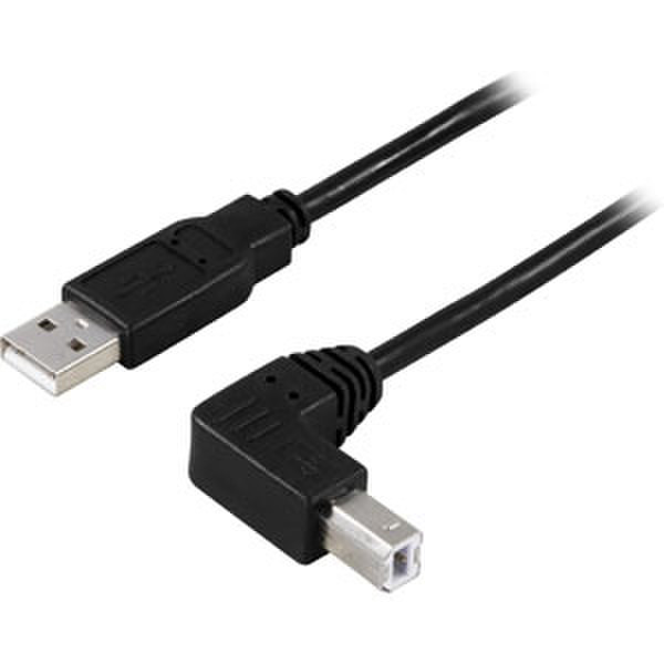 Deltaco USB 2.0 Cable A/B, 3m 3м USB A USB B Черный