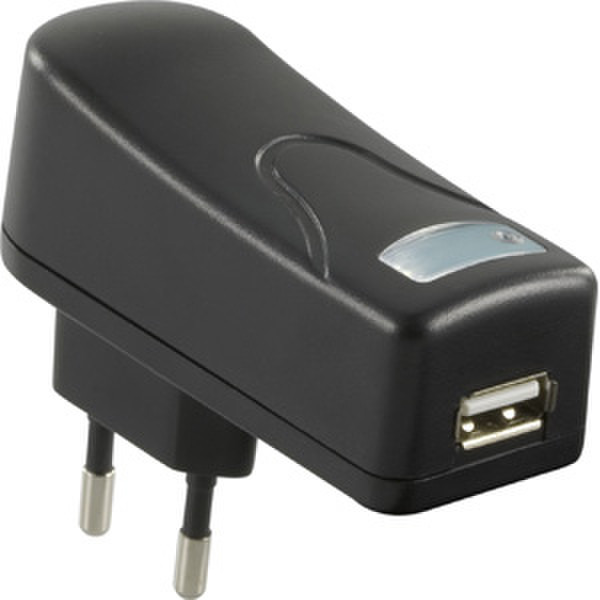 Deltaco Power supply, 230V (5V) USB, 1A Для помещений Черный