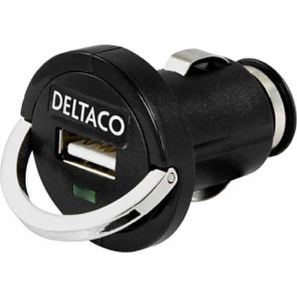 Deltaco Power adapter, Auto 12~24V/USB Auto Black