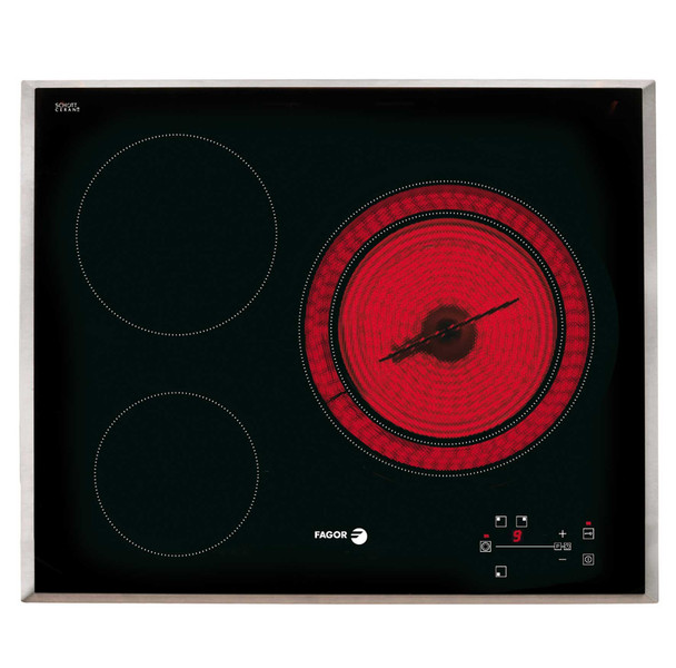 Fagor 2V-33TAX Встроенный Ceramic hob Черный