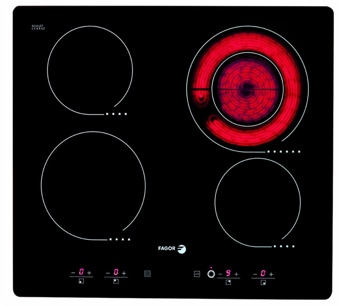 Fagor 2VFT-320S Eingebaut Ceramic hob Schwarz