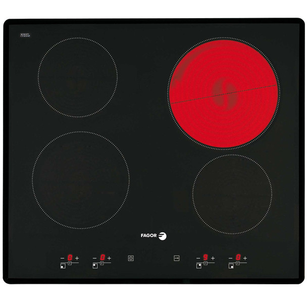 Fagor 2VFT-400AS Встроенный Ceramic hob Черный