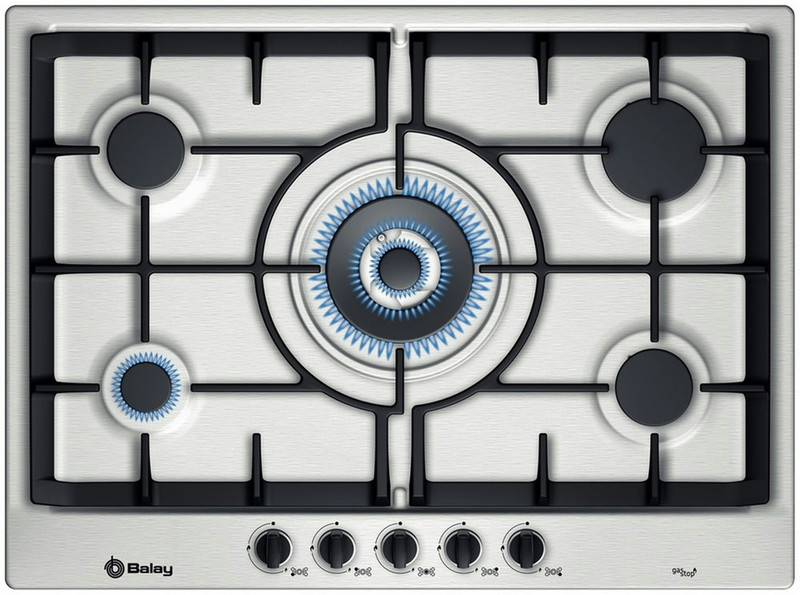 Balay 3ETX398BP built-in Gas Stainless steel hob