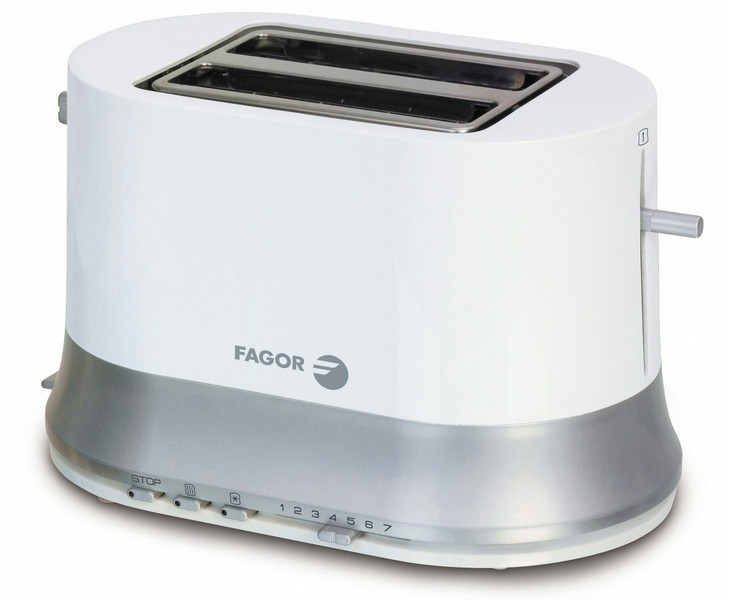 Fagor TT-2010 2slice(s) 870W Silber, Weiß