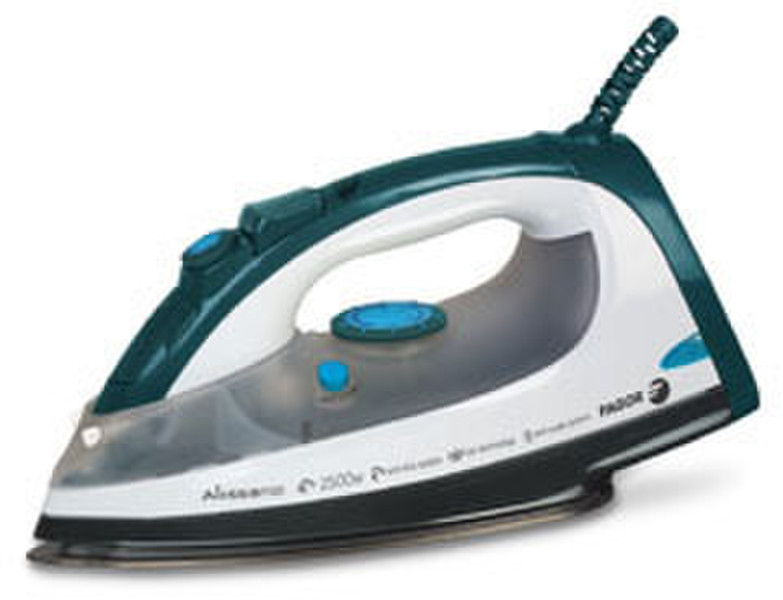 Fagor PL-2650 Dry & Steam iron Stainless Steel soleplate 2500W Green,White