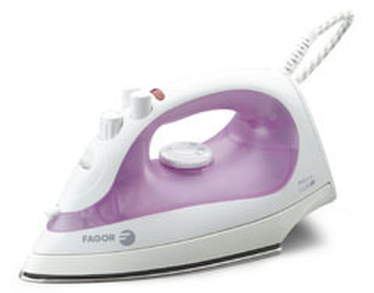 Fagor PL-140 Dry & Steam iron Stainless Steel soleplate 1400Вт Розовый, Белый