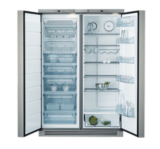 AEG A75298SK1 freestanding 267L A+ Silver side-by-side refrigerator